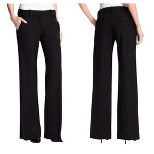 THEORY Emery Tailor Womens Trousers Wide Leg Pant Stretch Wool Blend Size 6